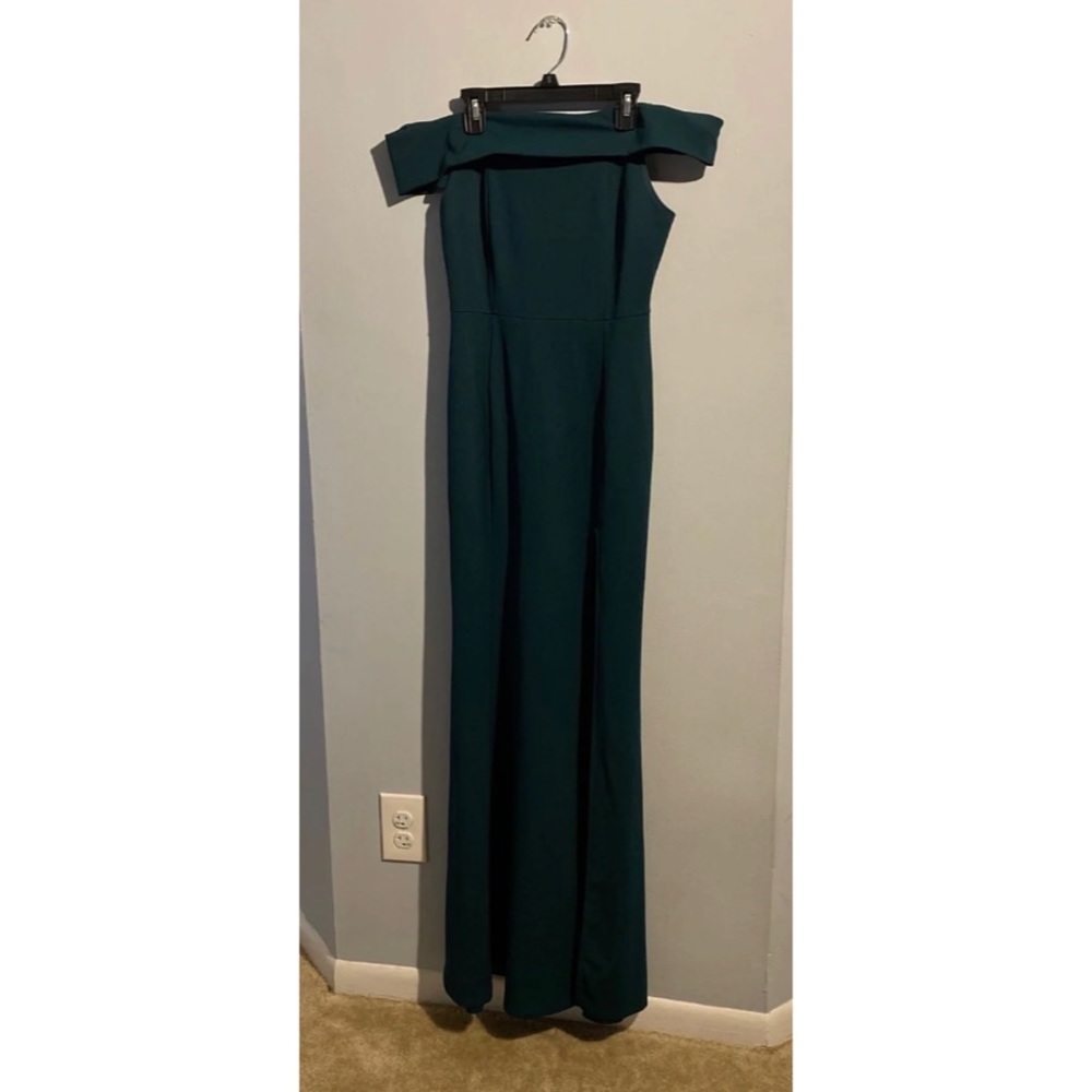 Emerald green long dress